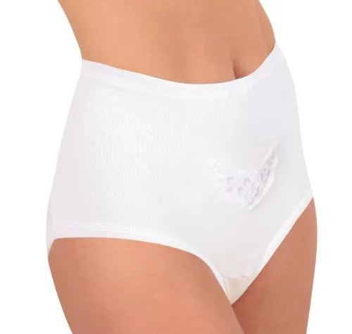 VCA 6er Pack Damen Taillenslip mit Spitze in weiß Kochfest mit Tunnelbund, 100% Baumwolle, Weiss, Gr. 48-50