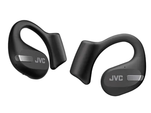 JVC Nearphones HA-NP50T-B True Wireless Earbuds - Kopfhörer mit Open-Ear Design für Umgebungsgeräusche, 38 Std. Laufzeit und IPX4 Schutz für aktive Nutzer.