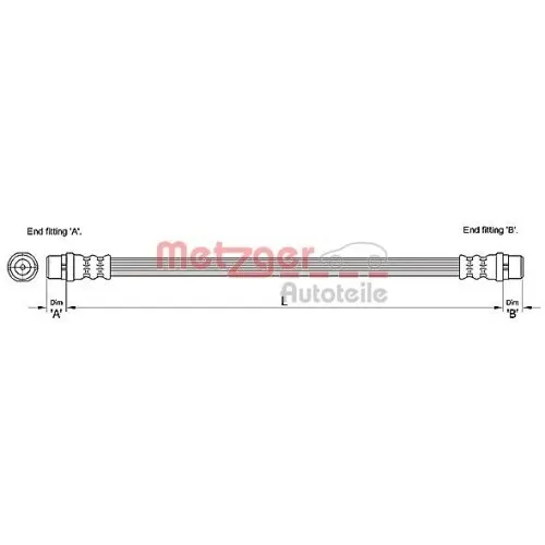 Metzger Bremsschlauch 4110254