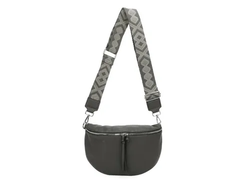 ITALYSHOP24 Bauchtasche Damen Gürteltasche Hüfttasche CrossBody Handytasche, als Schultertasche, CrossOver, Umhängetasche tragbar