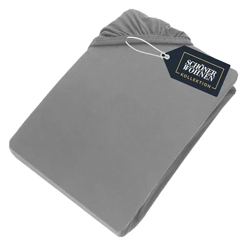 SCHÖNER WOHNEN Spannbettlaken 140 x 200 cm Grau von Schöner Wohnen Kollektion