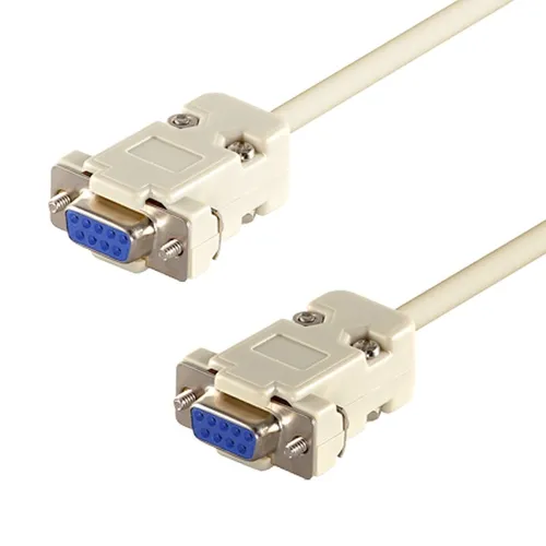 Serielles Kabel SubD 9 Buchse auf SubD 9 Buchse 2m Kabel 9-polig