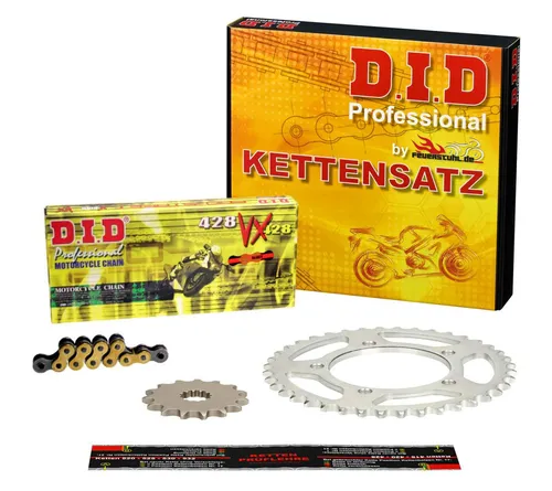 DID X-Ring gold Kettenkit Kawasaki KMX 125, 91-03, MX125B - verstärkt