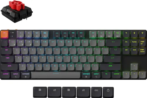Keychron K1X-B1 Mechanische Tastatur – Verkabelt & Kabellos, RGB-LED, Grau