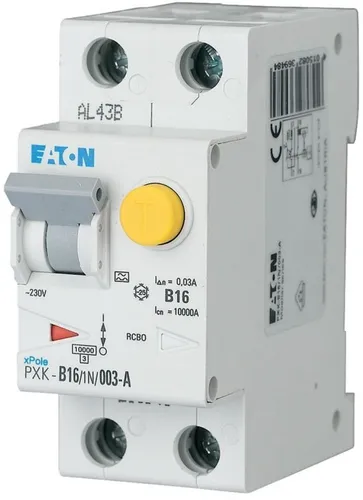 eaton PXK-C16/1N/003-A FI/LS-Schalter 16A, C-Char., 30mA - Sonstige Elektroinstallationsartikel mit integriertem Fehlerstromschutz und Überlastschutz, ideal für Wohn- und Gewerbeanwendungen, 10 kA Bemessungs-Schaltvermögen für höchste Sicherheit.