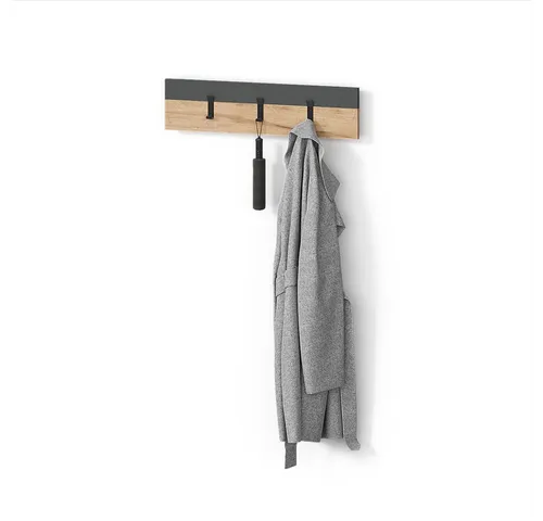 Livinity® Garderobenschrank Ortello, Anthrazit/Goldkraft Eiche/Goldkraft Eiche, 60 x 15 cm