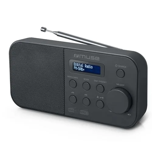 Muse M-109 DB - DAB+ und FM Radio, kompaktes Design für besten Klanggenuss zuhause oder unterwegs