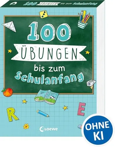 Übungen bis zum Schulanfang: Lernspiel-Block mit wichtigen Schulstart-Themen für Kinder ab 5 Jahre 100