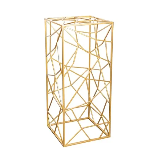 Casablanca 2er Set Deko-Säule aus Metall - rechteckig - goldfarben - 82cm hoch - Elegante Deko-Säule aus goldfarbenem Metall, ideal für moderne Wohnräume. Vielseitig einsetzbar als Pflanzenständer oder für Kunstwerke. Robuste Bauweise und pflegeleichte Oberfläche sorgen für Langlebigkeit und stilvolle Akzente.