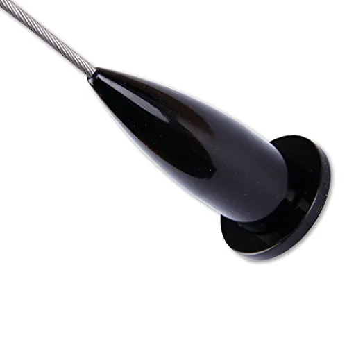 Bestlivings Seilspanngarnitur NIRO- Drahtseil Wand zu Wand, ca. 5m, Befestigungssystem Gardinen Auswahl: Castello schwarz