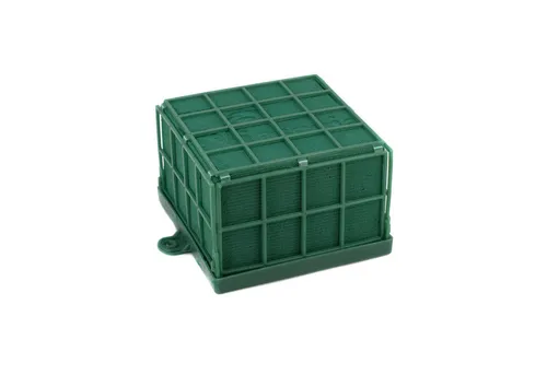 Creativery Bastelmoos, Nass Steckschaum Eckig 11x11x8cm Garnet mit Gitter geschlossen unten