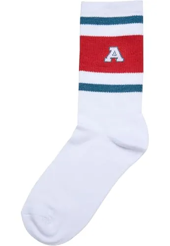 Urban Classics Unisex College Team Socks bottlegreen/hugered/white, 43-46