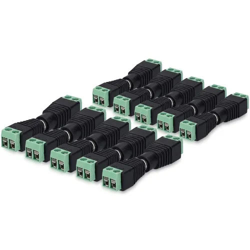 10x DC Stecker 10x Buchse Set Stromkabel Steckverbindung 12V mit 5,5 x 2,1mm