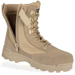 bw-online-shop SWAT Boots Zipper camel, Größe 40 - Wanderschuhe mit seitlichem Reißverschluss für einfaches An- und Ausziehen, robustes Leder und Cordura, ideal für unwegsames Gelände und komfortabel dank gepolsterter Details.