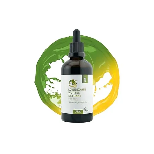 KRAFTGRAS Löwenzahnwurzel Extrakt Tropfen – alkoholfrei & vegan, 100ml - Hochkonzentrierter Extrakt aus Löwenzahnwurzel, schonend in Glycerin-Wasser gewonnen. Ideal für eine alkoholfreie Einnahme – 100% natürlich, ohne Zusätze. Praktische Tropfenform für einfache Anwendung.