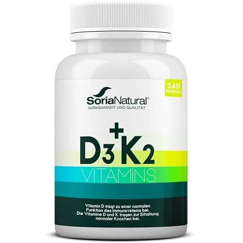 Vitamin D3 K2 Hochdosiert MK7 Max Absorption