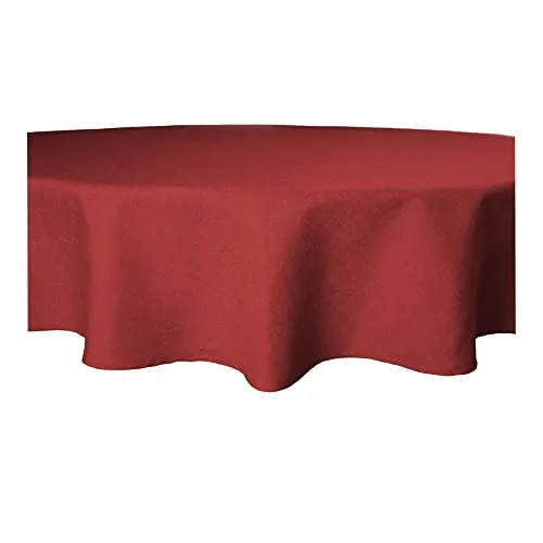 Produktbild Tischdecke Bordeaux 140 cm Ø rund Struktur Mitteldecke Leinen-Optik beschichtet Wasser und Schmutz abweisend Lotuseffekt