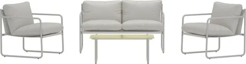 ebuy24 Gartenlounge-Set Thassos Sofaset grau