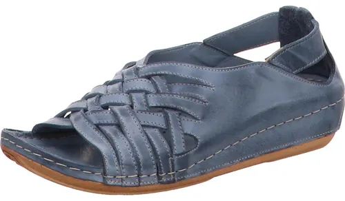 Gemini Damen Sandaletten in Jeansblau, Gr. 38 - Stylische Gemini Sandaletten aus hochwertigem Leder mit flexiblem Keilabsatz. Ideal für jeden Anlass und perfekt kombinierbar, bieten diese Schuhe sowohl Komfort als auch modernen Chic.