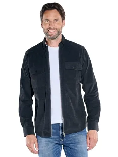 engbers Herren Herren Overshirt strukturiert, Saphirblau, 39649, Saphirblau in Größe L