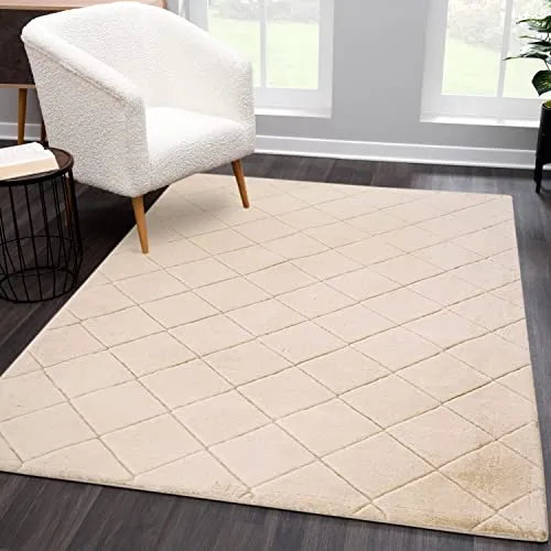 carpet city Hochflor Teppich Läufer Beige 80x150 cm - Teppich für jeden Raum! Der weiche Hochflor-Läufer sorgt für Wärme und einen modernen 3D-Effekt. Ideal für Wohnzimmer, Schlafzimmer oder Flur – pflegeleicht und langlebig.