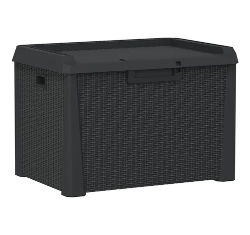 furnicato Gartenbox Gartentruhe Anthrazit 125 L - Praktische und vielseitige Gartentruhe mit 125 L Stauraum. Ideal für die Aufbewahrung von Kissen und Gartenzubehör. Robustes Material und schützende Eigenschaften gegen Witterungseinflüsse.