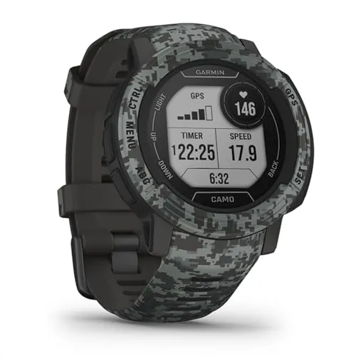Garmin Instinct 2 – Wasserdichte GPS-Smartwatch - Aktivitätstracker mit extrem robustem Design, bis zu 28 Tagen Akkulaufzeit und über 40 Sport-Apps. Ideal für Outdoor-Sportler dank GPS-Navigation und umfangreichen Fitnessfunktionen.