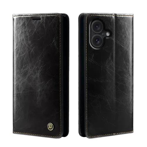 Handy Hülle für Apple iPhone 16 Handyhülle Case Klapphülle RFID Schwarz