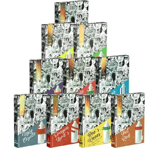 EGZO Kondome Cocky Friends Mega-Spaßpack Packung mit, 10 St., erregende Kondome für eine intensive Stimulation, Spezialkondome mit extrem stimulierenden Stacheln, Kugeln + Noppen