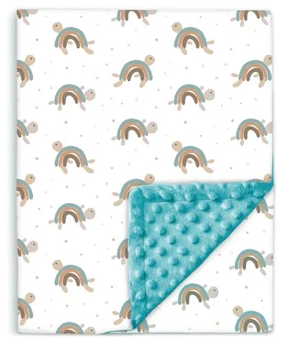 Babydecke - Kinderbettdecke - Baby Bettdecke Aus Weicher Oeko-tex Baumwolle - 100x135 - Kuscheldecke Kinder - Geburtsgeschenk Junge Mädchen - Babydecke Mit Noppen - Baby Bettwäsche - Baumwolldecke