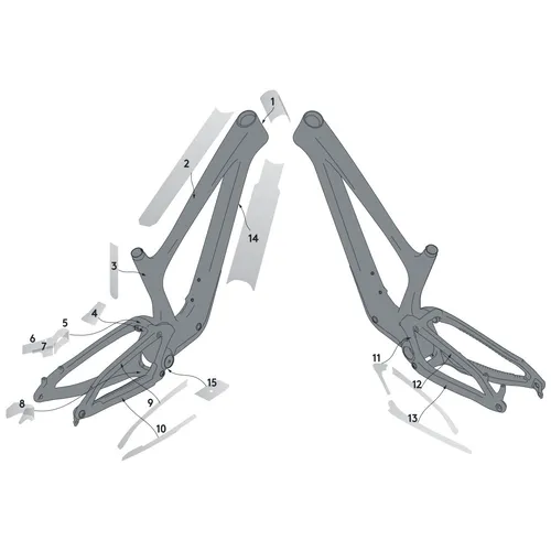 Syncros Bold Linkin Carbon Rahmenschutzfolien Set von Syncros