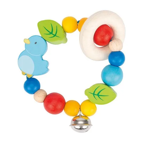 HEIMESS goki baby Greifling Elastik Vogel Holzspielzeug Made in Germany