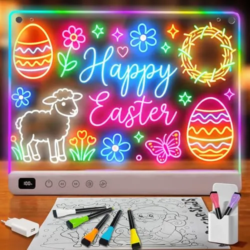 Ortizan LED Zeichenbrett Kinder 34x28 cm – Kreatives Zeichnen leicht gemacht