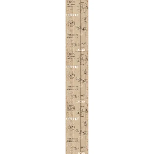 Holzoptik Selbstklebendes Panel mit Kaffee & Kakao Logo – Beige, Braun