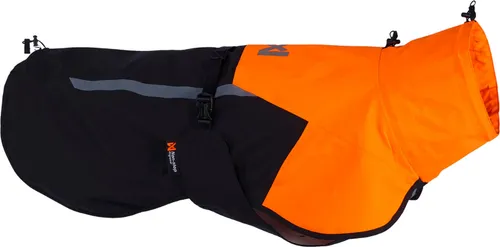 Non-stop dogwear FJORD RAINCOAT 2.0 orange/black - Regenschutz für Hunde - Funktionsjacken, wind- und wasserdicht mit 20.000 mm Wassersäule für optimalen Schutz und Atmungsaktivität, ideal für aktive Hunde bei jedem Wetter.
