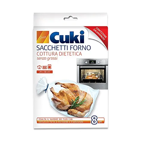 Cuki - Ofen-Beutel, Kochen ohne Fett, hebt den Geschmack Ihrer Sibi 25 x 38 cm - 8 Stück