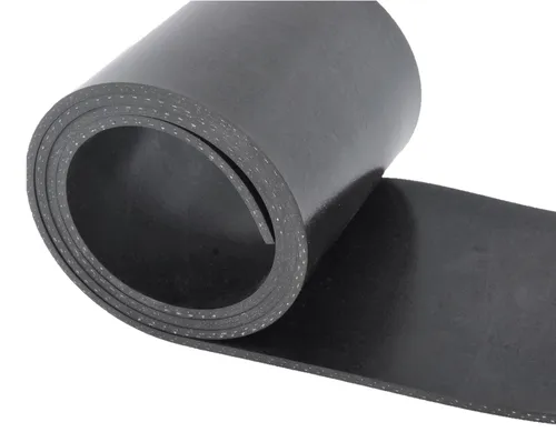 Gummistreifen mit Gewebe | Größe: 1500x80x3mm | Auflage Gummiauflage Platte