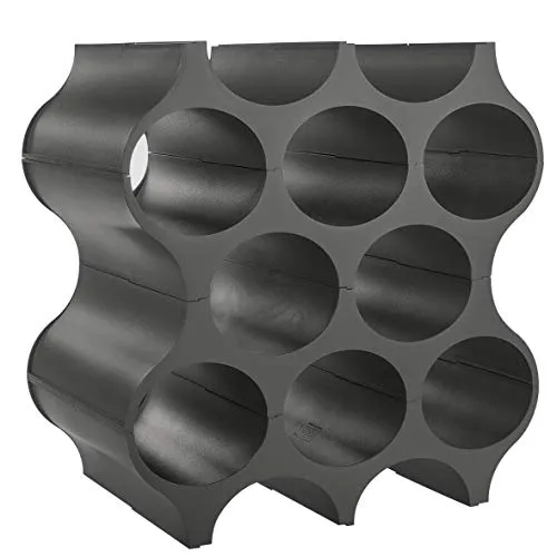 Koziol SET-UP Flaschenregal in deep grey - Modulares Regal für Wein- und Wasserflaschen, bietet hohe Stabilität und passt sich stilvoll jeder Wohnumgebung an.