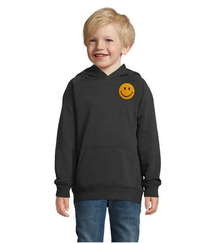 Blondie & Brownie Kinder Kapuzenpullover mit Smiley-Patch