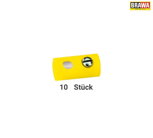 Brawa 3041 Muffen gelb rund, 10 Stück, Ø 2,5 mm, Neu, OVP von BRAWA