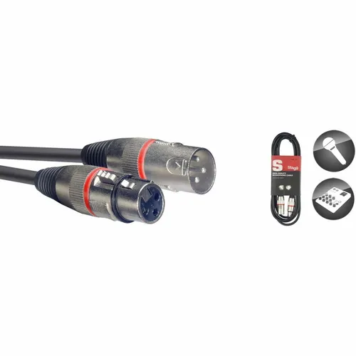 STAGG Mikrofonkabel XLR 6m - Rot