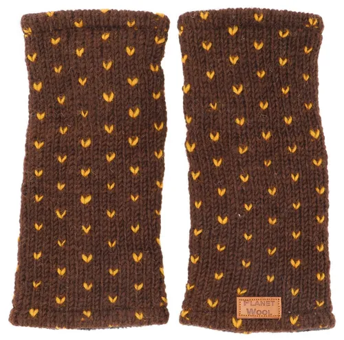 Guru-Shop Strickhandschuhe Handstulpen aus Nepal, handgestrickte..