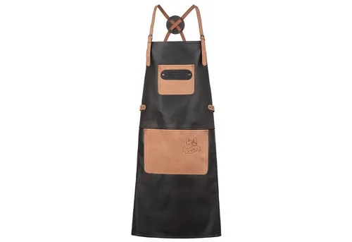 BLACK FOREST FOX Grillschürze X-FOX aus Büffelleder - Hochwertige Grillschürze aus 100% Büffelleder mit gekreuzten Trägern für optimalen Tragekomfort. Strapazierfähig und idealer Schutz vor Verschmutzungen beim Grillen.