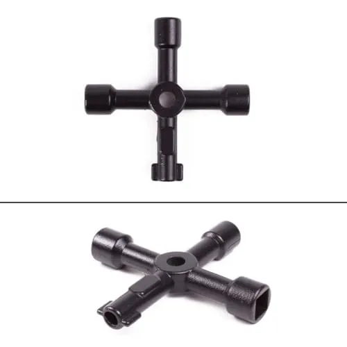 paymali Universalschlüssel Vierkant Dreikant Schaltschrankschlüssel Kreuzschlüssel 4 Wege Multifunktionale Utilities Schlüssel