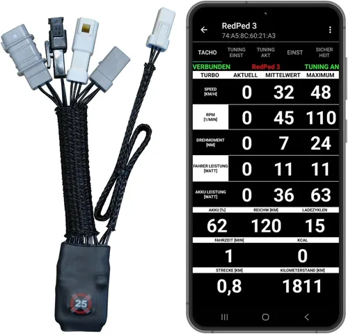 RedPed 3 für PW-X PW-X2 E-Bike Tuning mit App