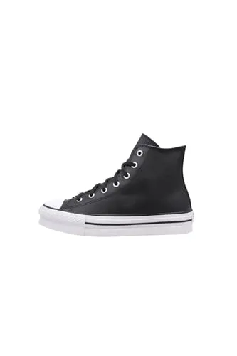 Converse CHUCK TAYLOR ALL STAR EVA LIFT PLATFORM LEATHER Sneaker schwarz 37 EU - Sneaker aus hochwertigem Leder in knöchelhohem Design, mit trendiger Plattformsohle für zusätzlichen Komfort und Style.