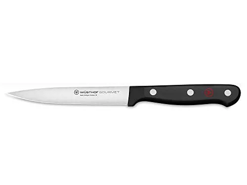 Wüsthof Gemüsemesser Gourmet 1025048112 - 12 cm Edelstahlklinge - Obstmesser & Gemüsemesser mit ergonomischem Kunststoffgriff, ideal zum präzisen Schneiden und Schälen von Gemüse und Obst. Made in Germany für höchste Qualität.