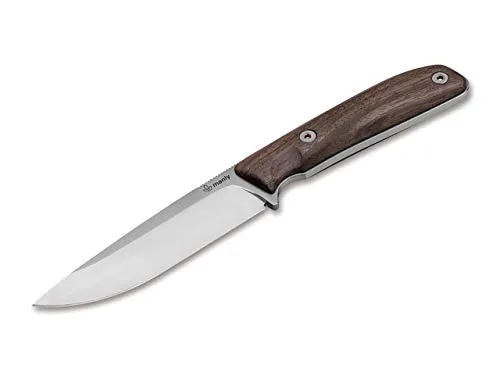 Manly Blaze D2 Walnut Outdoormesser – Ergonomisches Campmesser - Taschenmesser mit 11,9 cm Klinge und ergonomischem Holzgriff. Ideal für Outdoor-Abenteuer, rostbeständig und leicht mit nur 210 g.