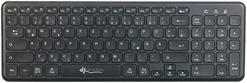 GeneralKeys Kabellose Tastatur: Multi-Device-Funktastatur mit Bluetooth & Scissor-Tasten, QWERTZ (Tastatur Multi Device, Bluetooth, iPad, Umschalter)