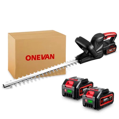 ONEVAN Akku Heckenschere mit 2x 4.0Ah Akku